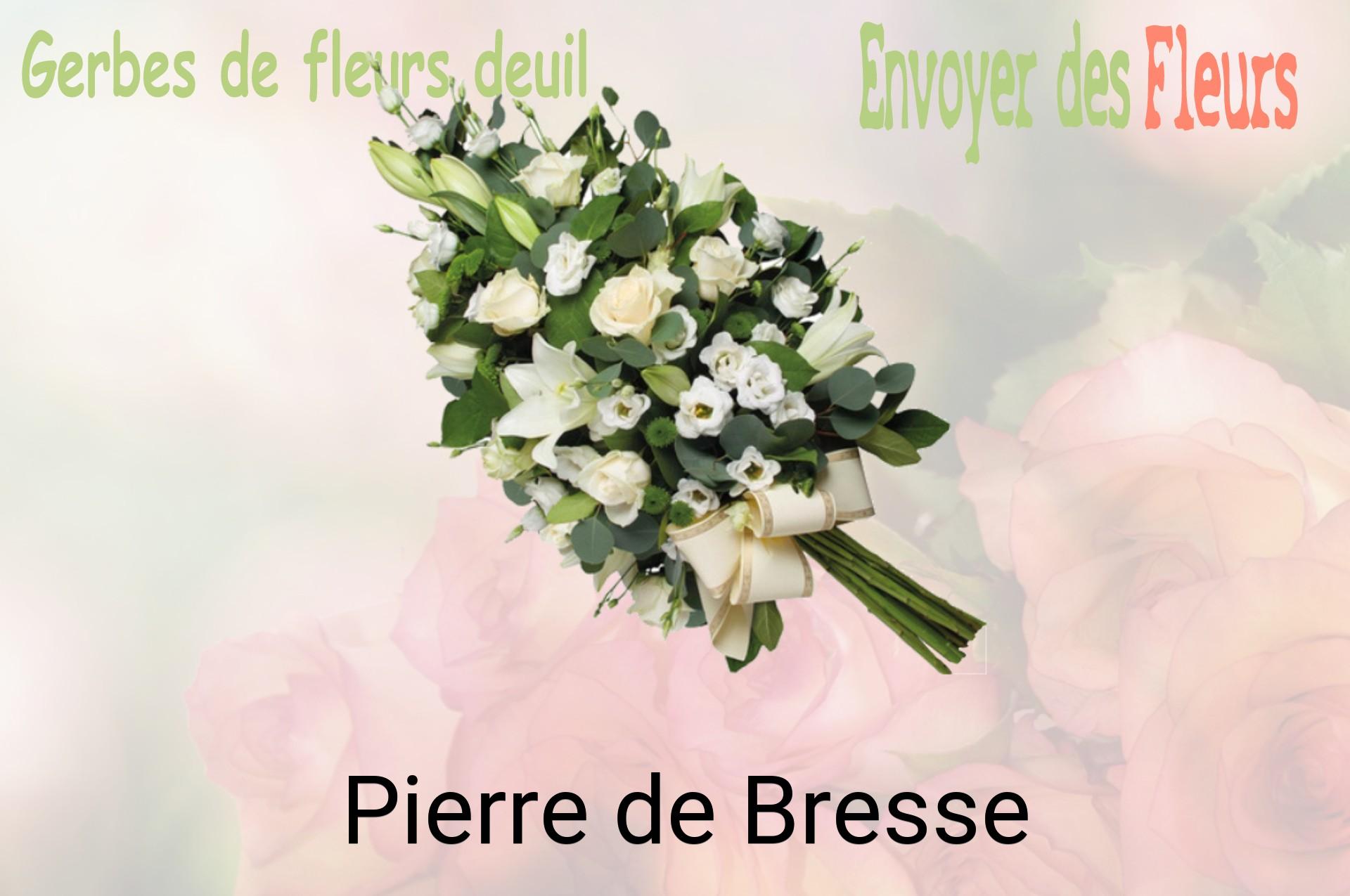Gerbe de fleurs de deuil livrée à Pierre-de-Bresse
